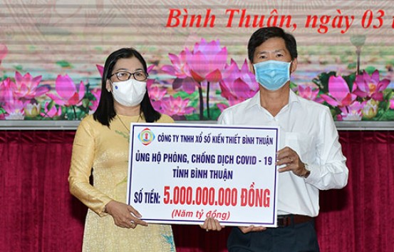 Công ty TNHH Xổ số Kiến thiết Bình Thuận: Ủng hộ tỉnh 5 tỷ đồng để phòng chống dịch Covid – 19 