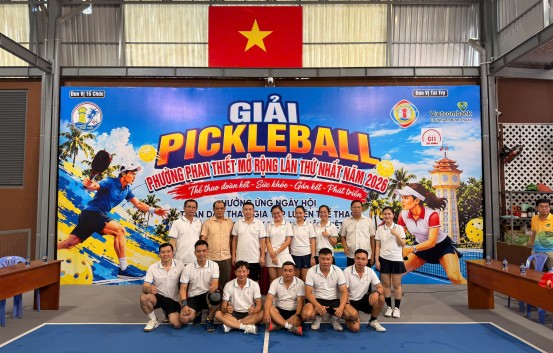 Công ty TNHH Xổ số kiến thiết Bình Thuận đạt thành tích tại Giải Pickleball phường Phan Thiết mở rộng lần thứ nhất năm 2026
