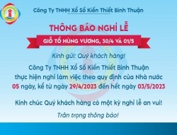 Về lịch nghỉ ngày Giỗ Tổ Hùng Vương (10/3 âm lịch), ngày Chiến thắng (30/4) và ngày Quốc tế lao động (1/5) năm 2023