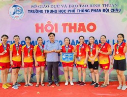 CÔNG TY TNHH XỔ SỐ KIẾN THIẾT BÌNH THUẬN THAM GIA GIAO LƯU HỘI THAO NHÂN KỶ NIỆM 70 NĂM THÀNH LẬP TRƯỜNG THPT PHAN BỘI CHÂU (1952-2022)