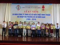 Lễ kỷ niệm 20 năm Công ty gia nhập thị trường xổ số kiến thiết miền Nam