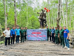 Hội Cựu chiến binh Công ty tổ chức hành trình về nguồn  tại Chiến khu Rừng Sác, huyện Cần Giờ