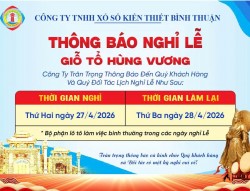 Thông báo lịch nghỉ lễ giỗ tổ Hùng Vương