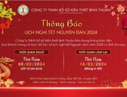 Thông báo về việc nghỉ tết Âm lịch năm 2024